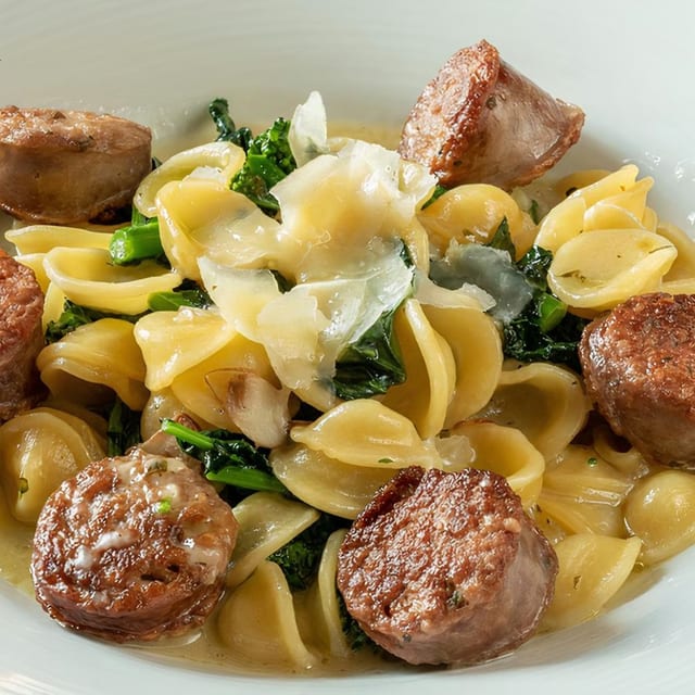 Orecchiette & Sausage Pasta.