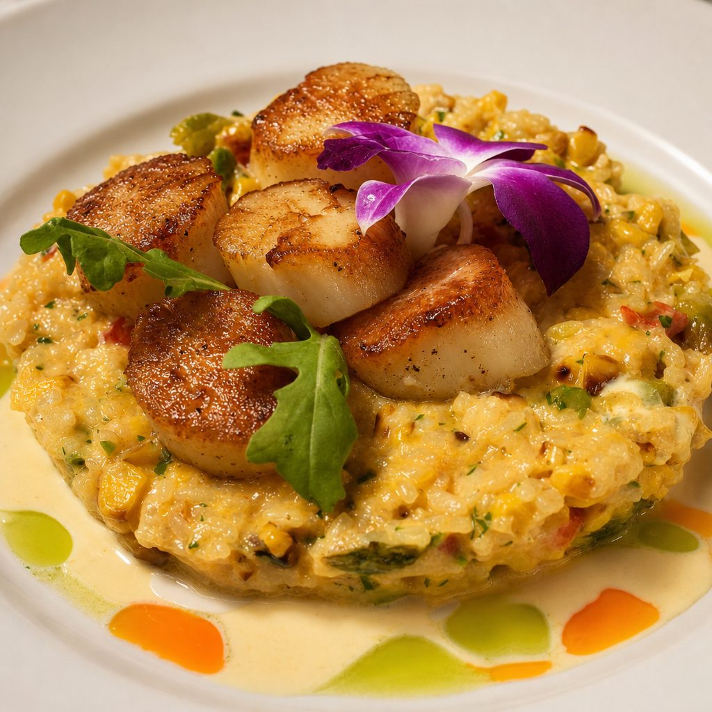 Pan Seared Sea Scallops.