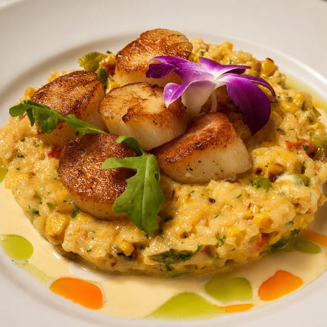 Pan Seared Sea Scallops.